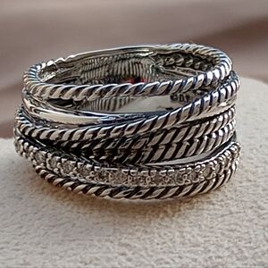 DAVID YURMAN CROSSOVER With Diamonds RING 7